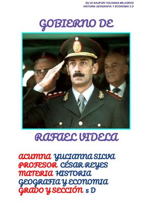 Gobierno De Rafael Videla Silva 5d