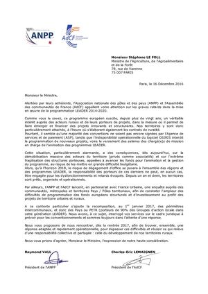 Courrier AdCF et ANPP