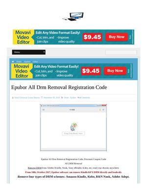 Coupon Code Epubor All Drm Removal Registration Code