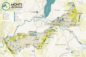 Carte territoire des Monts de Genève