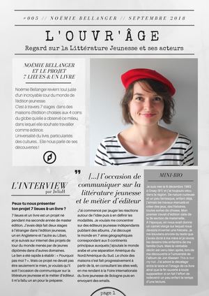 L'OUVR'ÂGE 005 - NOÉMIE BELLANGER