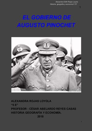 El Gobierno De Augusto Pinochet