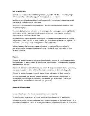 Que Es La Didactica