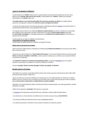 Que Es Un Modelo Atómico
