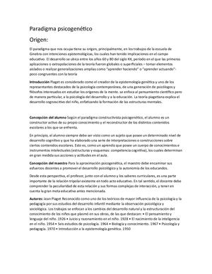 Paradigma Psicogenético 1