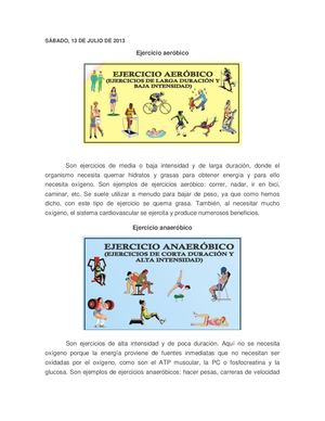 Ejercicio Aerobico
