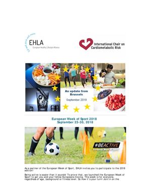 EHLA NEWSLETTER-An Update From Brussels September 2018