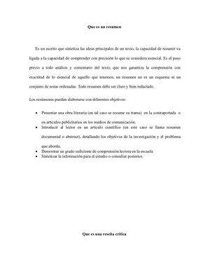 Que Es Un Resumen
