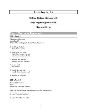 OPD HBWB Listening Script