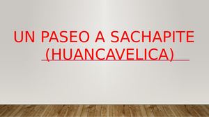 Un Paseo A Sachapite