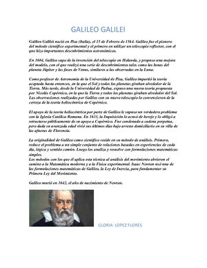 biografía de Galileo Galilei