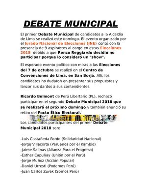 Debate Municipal