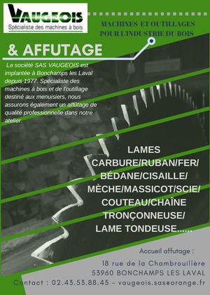 Plaquette Affutage Vaugeois