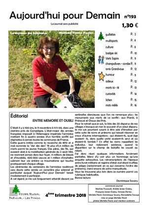 AUJOURD'HUI POUR DEMAIN 193