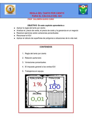 Regla Del Tanto Por Ciento