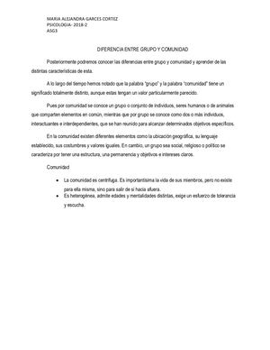Diferencia Entre Grupo Y Comunidad