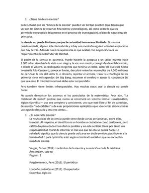 ¿Tiene limites la ciencia?
