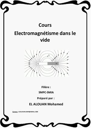 Electromagnétisme dans le vide