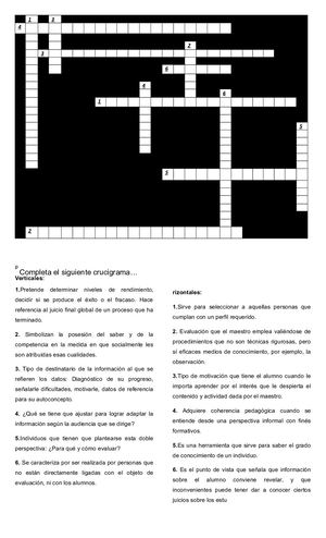 Crucigrama