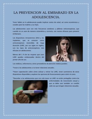 La Prevención Al Embarazo En La Adolescencia(1)