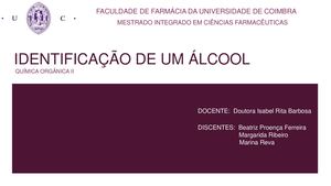 Classificação De Um ÁLcool Margarida Osorio