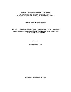 Tesis De Niñez Y Laboral