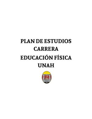 Plan De Estudios Carrera Educación Física Unah