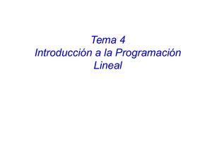 Programacion Lineal