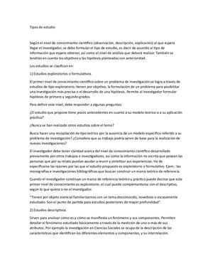 Estudios Exploratorios