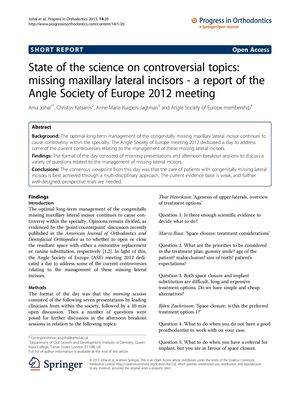 Missing Maxillary Lateral Incisors