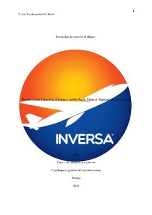 Protocolo De Servicio Al Cliente