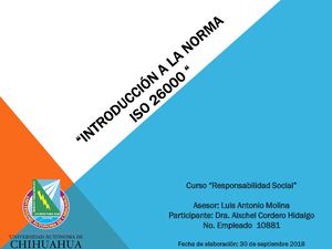 Introducción a la Norma ISO 26000