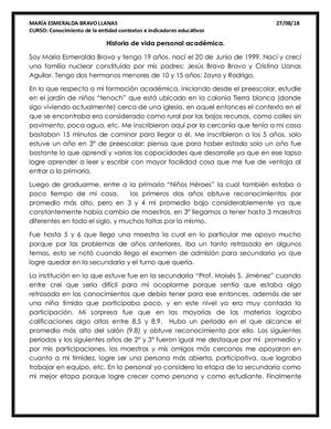 Historia De Vida Personal