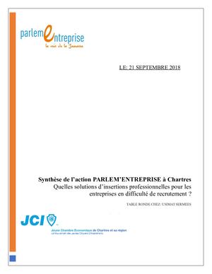 Synthèse Parlem'entreprise Jce Chartres