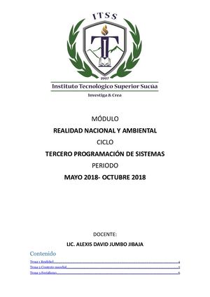 Módulo Realidad Nacional Software