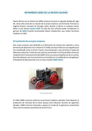 Repuestos SAME De La Mejor Calidad