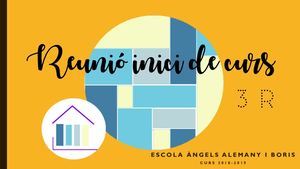 Reunió Inici Curs 3r