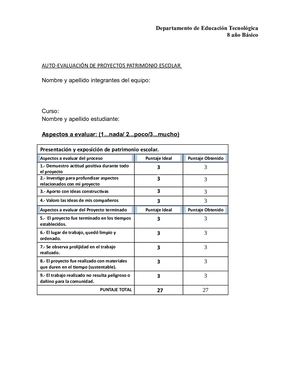 Copia De Autoevaluación Ejecución De Proyectos