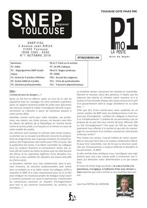 Bulletin Octobre 2018
