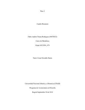 Metafisica Trabajo Individual