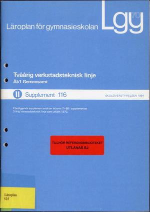 2 åRig Verkstadsteknisklinje