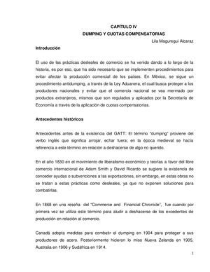 Dumping Y Cuotas Compensatorias