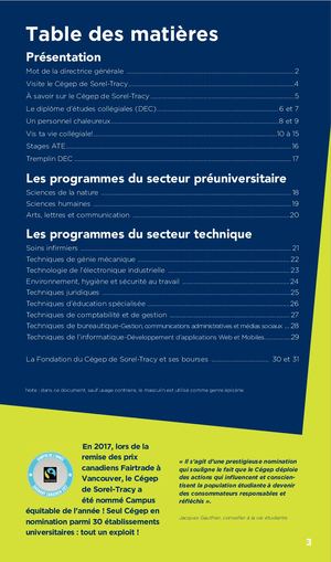 Annuaire 2019-2020 Cégep de Sorel-Tracy