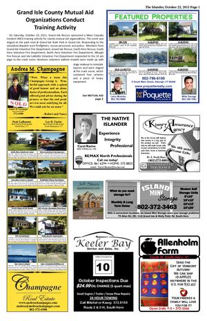 The Islander, Oct 22, 2013