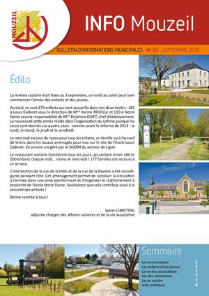 Bulletin N°63 - Septembre 2018