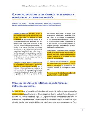EL CONCEPTO EMERGENTE DE GESTIÓN