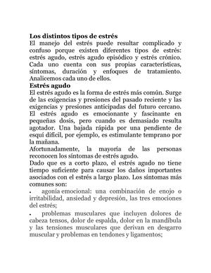 Tipos De Estrés