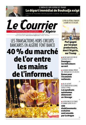 Le Courrier d'Algérie du jeudi 4 octobre 2018