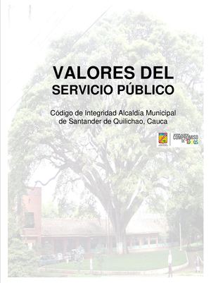 Código De Integridad - Alcaldía Municipal - Santander De Quilichao