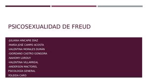 Psicosexualidad De Freud
